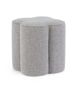 Pufa Cointa szary 40x40x45cm drewno sosnowe i PET Bizzotto