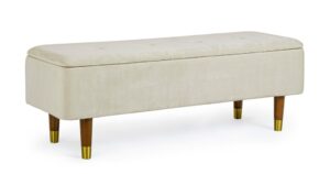 Ławka 2-osobowa Kira złota 120x42x42cm MDF Bizzotto
