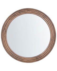 Lustro ścienne BANNE 80 cm 80 cm Drewno paulownia Brązowy