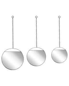 Lustro ścienne ODOS 33/29/24 cm 80/75/69 cm Metal Czarny