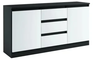 019052 DUŻA KOMODA 2d3s/110cm – CZARNO / BIAŁY # KOLORY